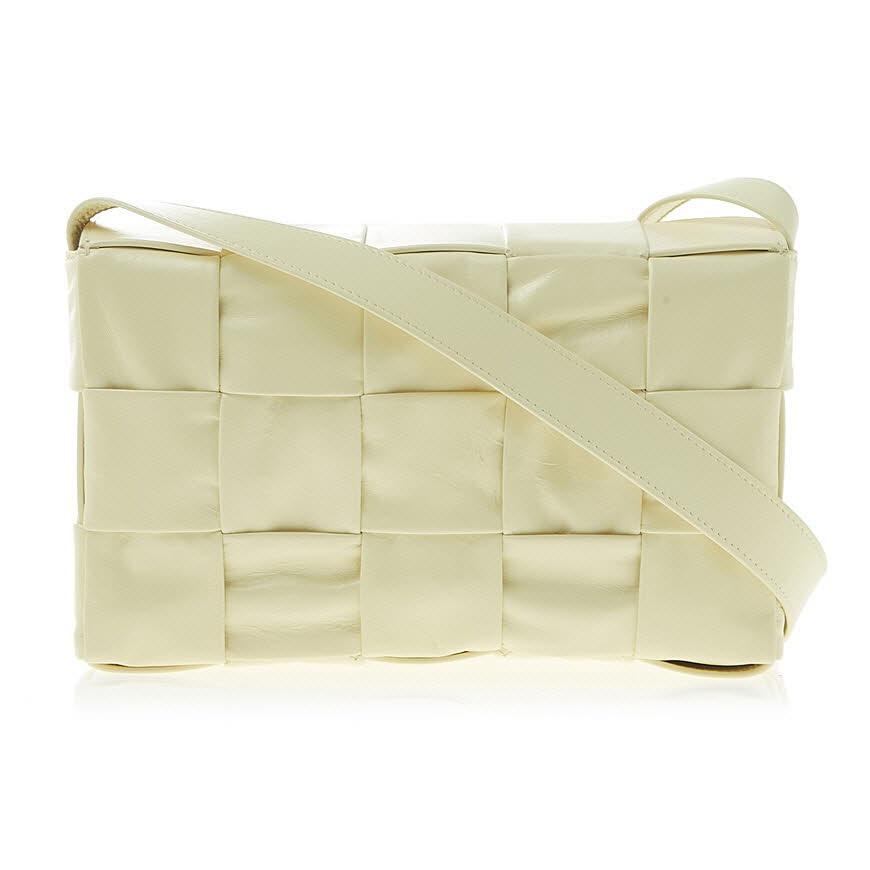 Bottega Veneta Cassette Leather Shoulder Bag Yellow Women’s