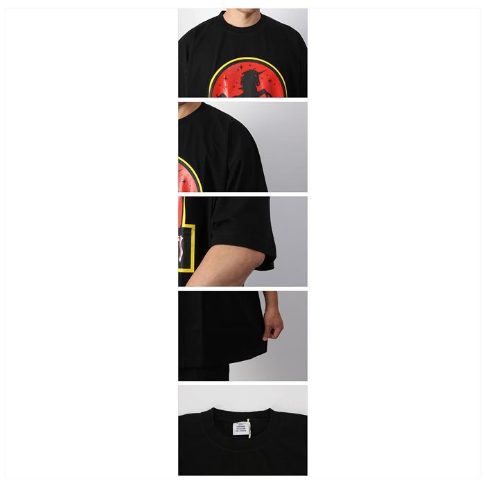 Vetements Black Wild Unicorn Oversized Short Sleeve T-Shirt