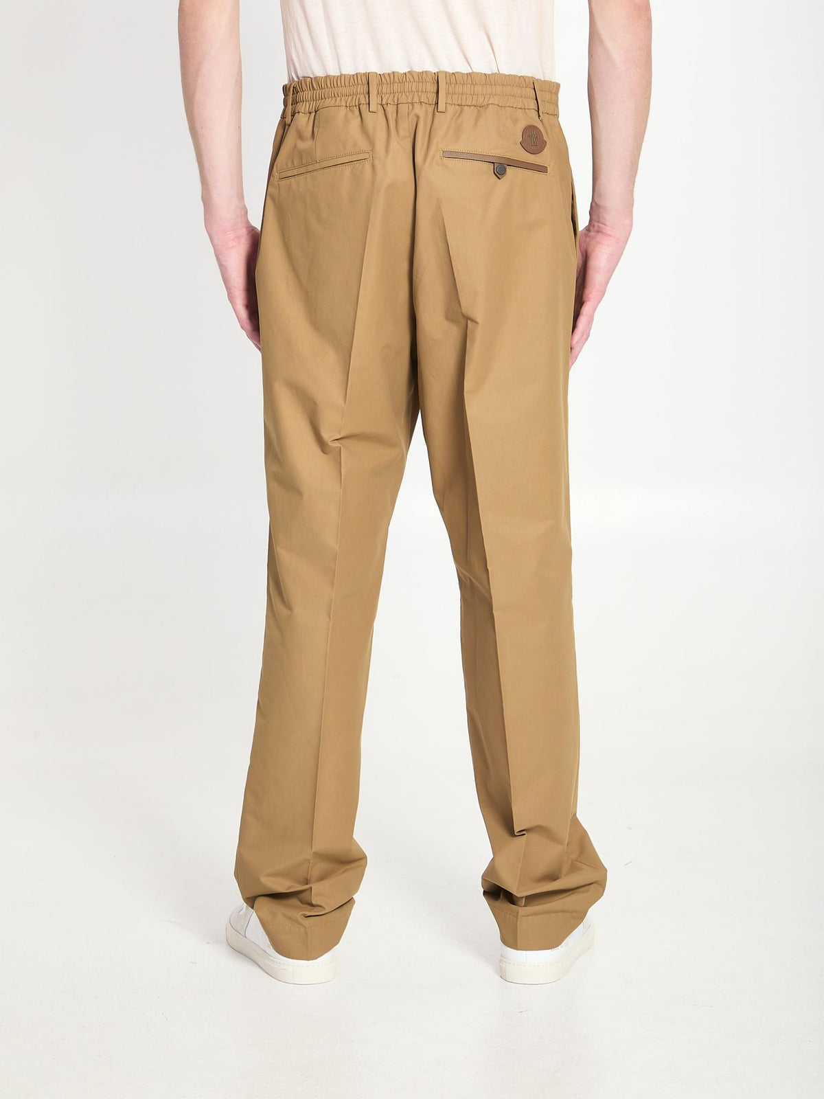 Moncler Men's Suit Trousers Black Wool Pants