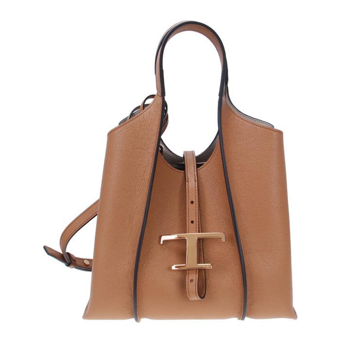 Tods Timeless Mini Shopper Tote Bag Saffiano Leather Blue