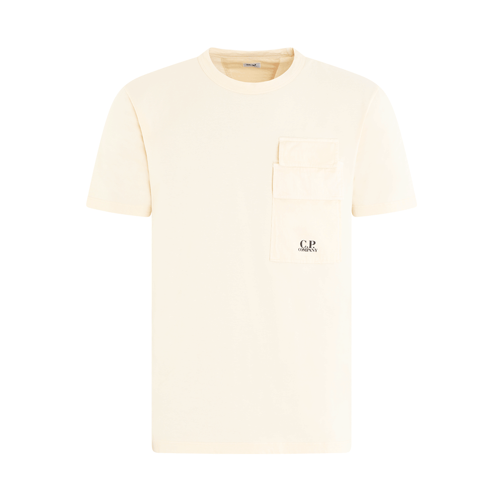 CP Company Short Sleeve Pocket T-Shirt Cream 16CMTS211A