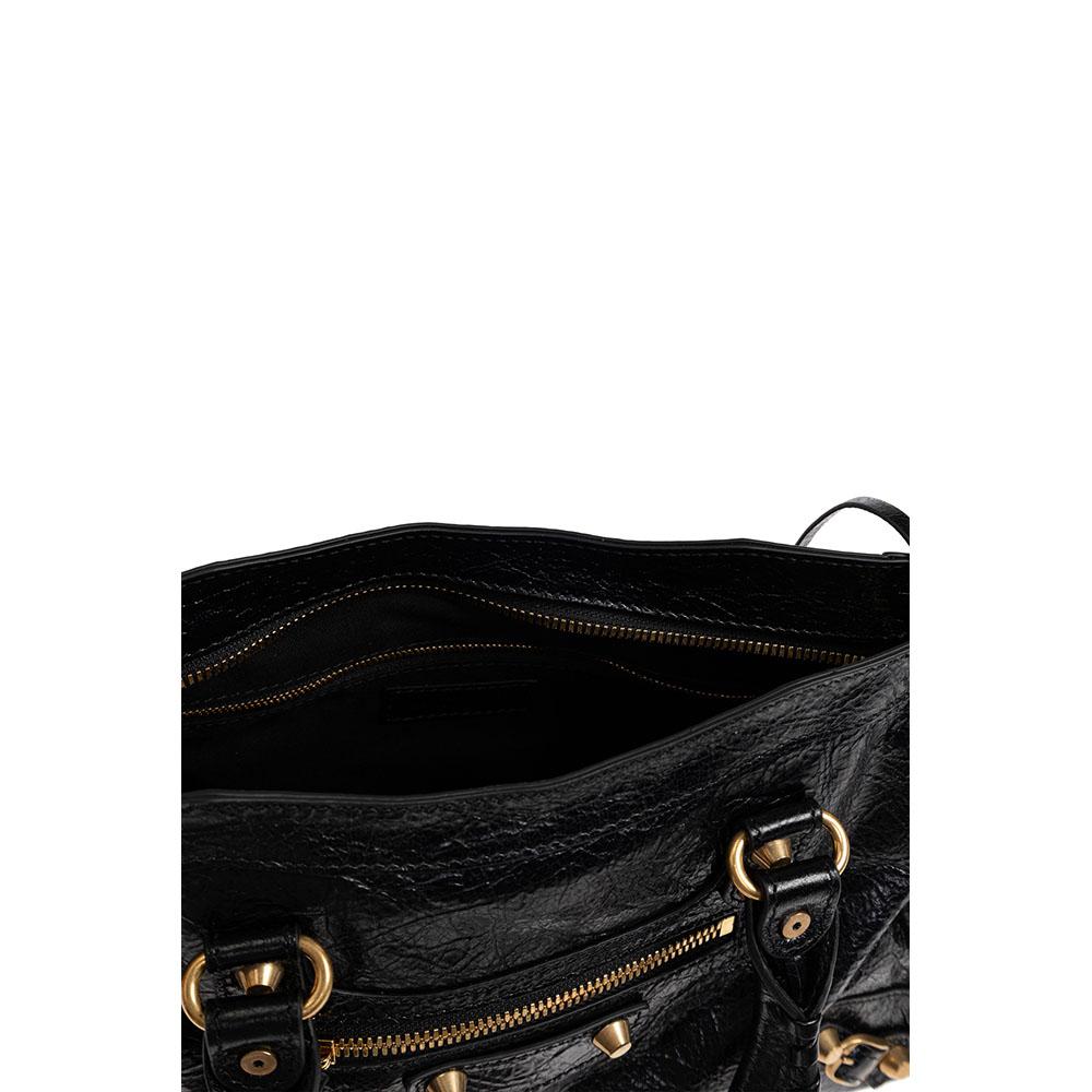 BALENCIAGA Le Cagole City Small Tote Bag Black Leather