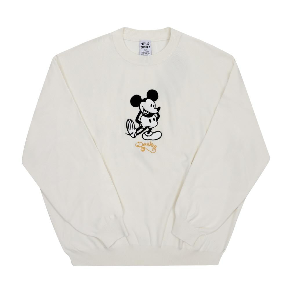 Wild Donkey Ecru Unisex Mickey Sweatshirt