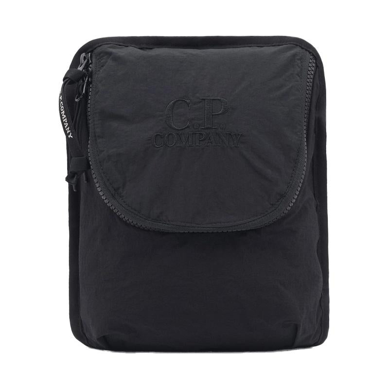 CP Company Logo Embroidered Black Crossbody Bag