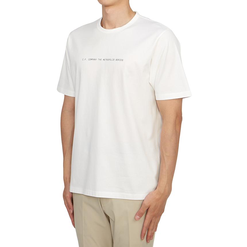 CP Company Men's Short Sleeve T-Shirt White Cotton