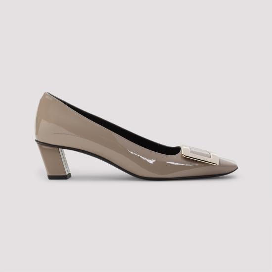 Roger Vivier Beige Patent Belle Vivier Pumps