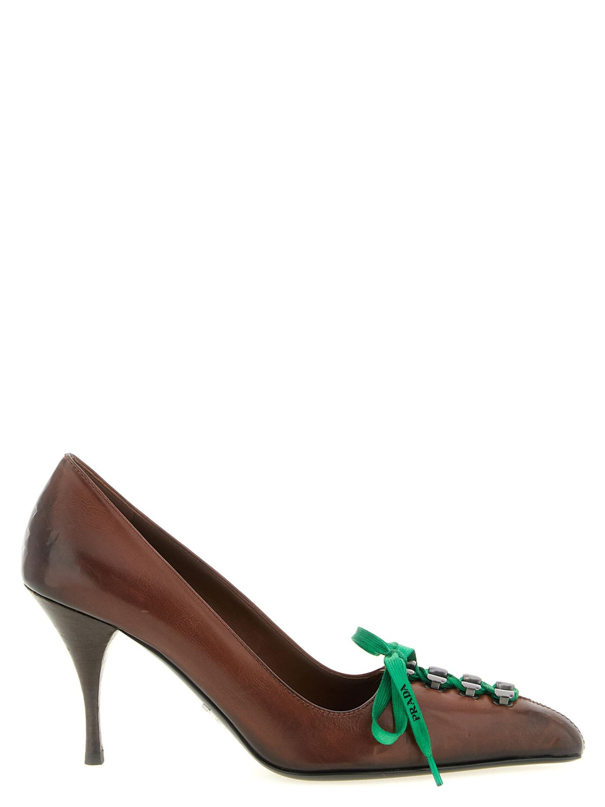 PRADA Patent Leather Mary Jane Pumps Black Women’s Heels