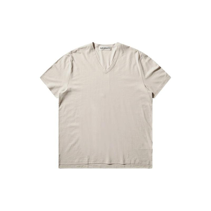 OUR LEGACY Men’s V-Neck T-Shirt White Cotton