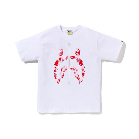 BAPE White Pink Short Sleeve T-Shirt 001TEL301008 MWHG