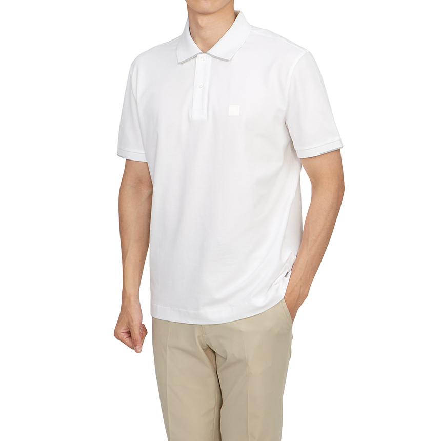 CP Company Men’s Short Sleeve Polo Shirt White Cotton