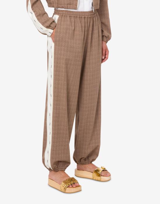 Moschino Brown Logo Jogger Sweatpants for Women AEF261E 03140526 AEF1097