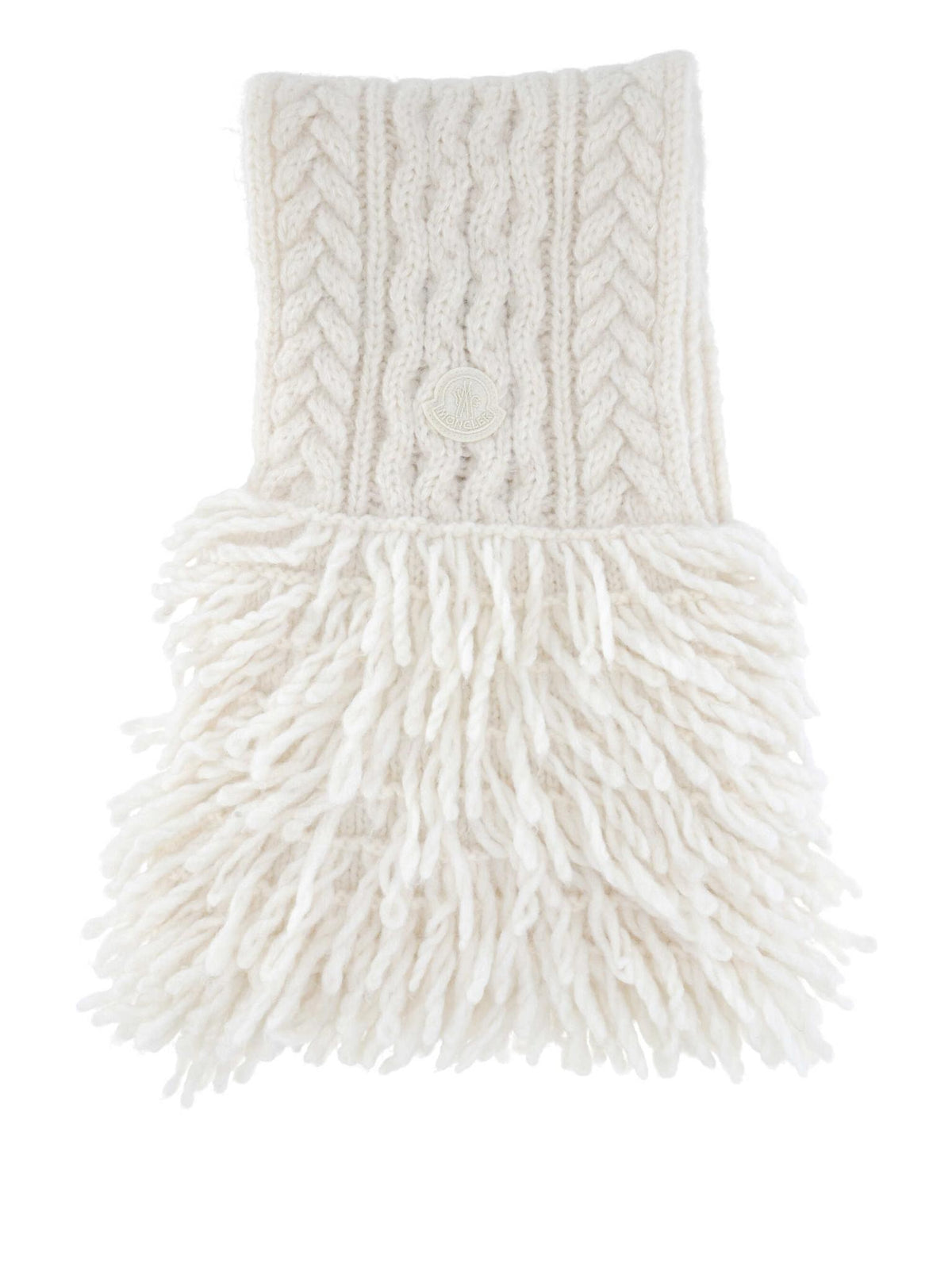 Moncler Wool Scarf Navy Rib Knit