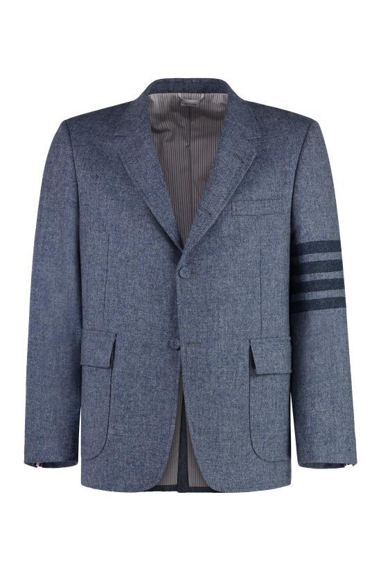 THOM BROWNE Light Blue Wool Suit Jacket