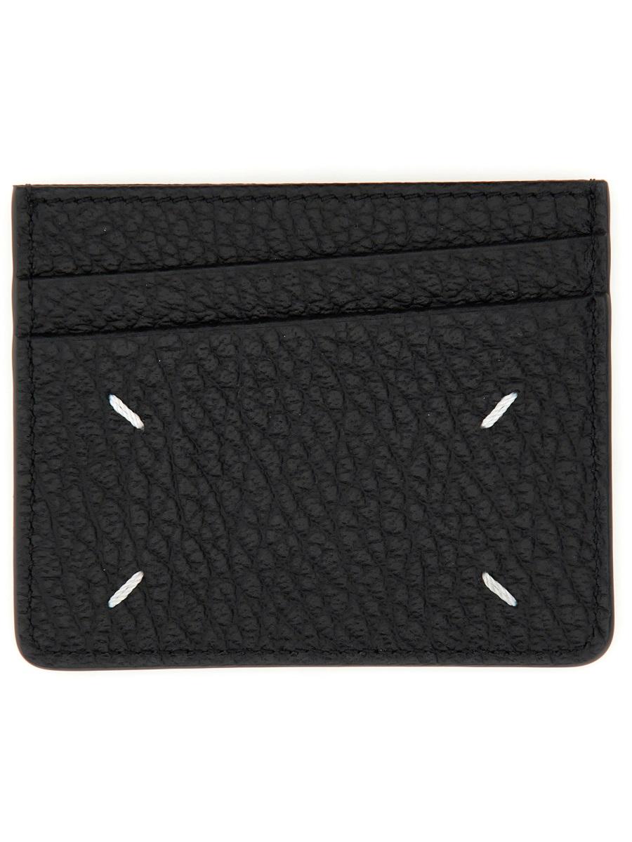 Maison Margiela Black Leather Card Holder Wallet