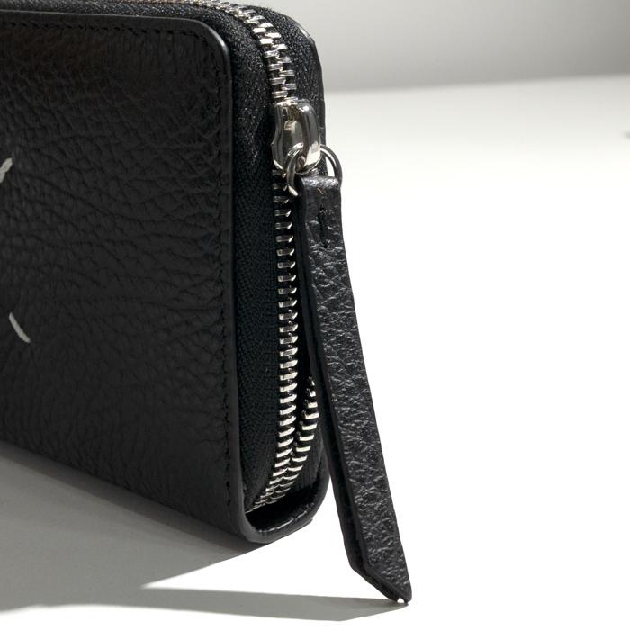 Maison Margiela Stitch Zip Long Wallet Black