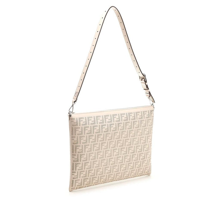 FENDI After FF Shoulder Bag Crossbody Bag Black Leather