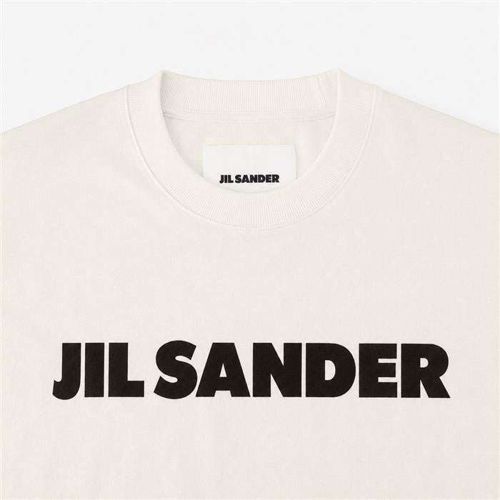 JIL SANDER Logo Short Sleeve T-Shirt for Men White Cotton