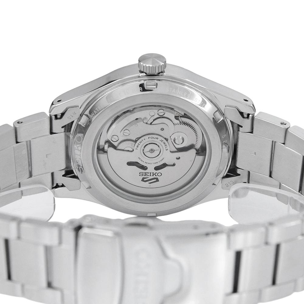Seiko Silver Black Stainless Steel Men’s Sports Watch SRPH27K1
