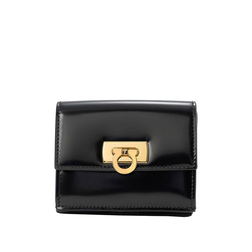 Ferragamo Gancini Leather Bifold Wallet for Women