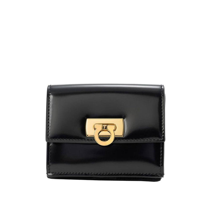 Ferragamo Gancini Leather Bifold Wallet for Women