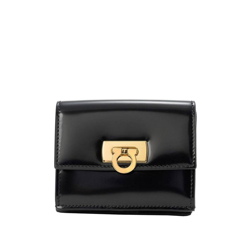 Ferragamo Gancini Leather Bifold Wallet for Women