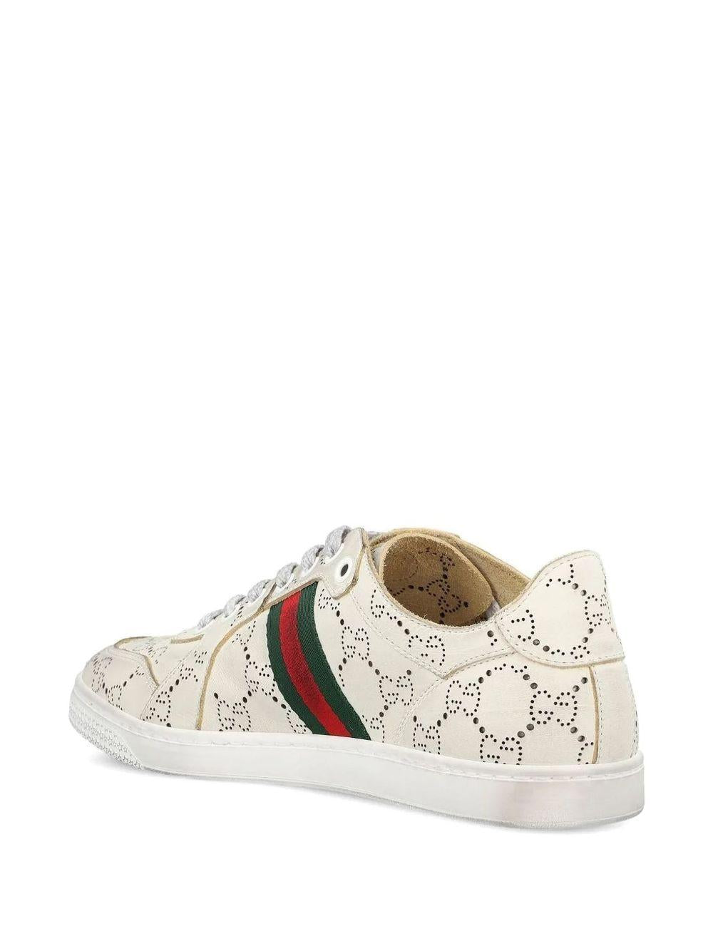 GUCCI Beige Canvas Low-Top Sneakers