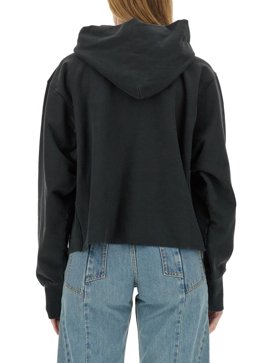 Maison Margiela Gray Cotton Pullover Hoodie for Women