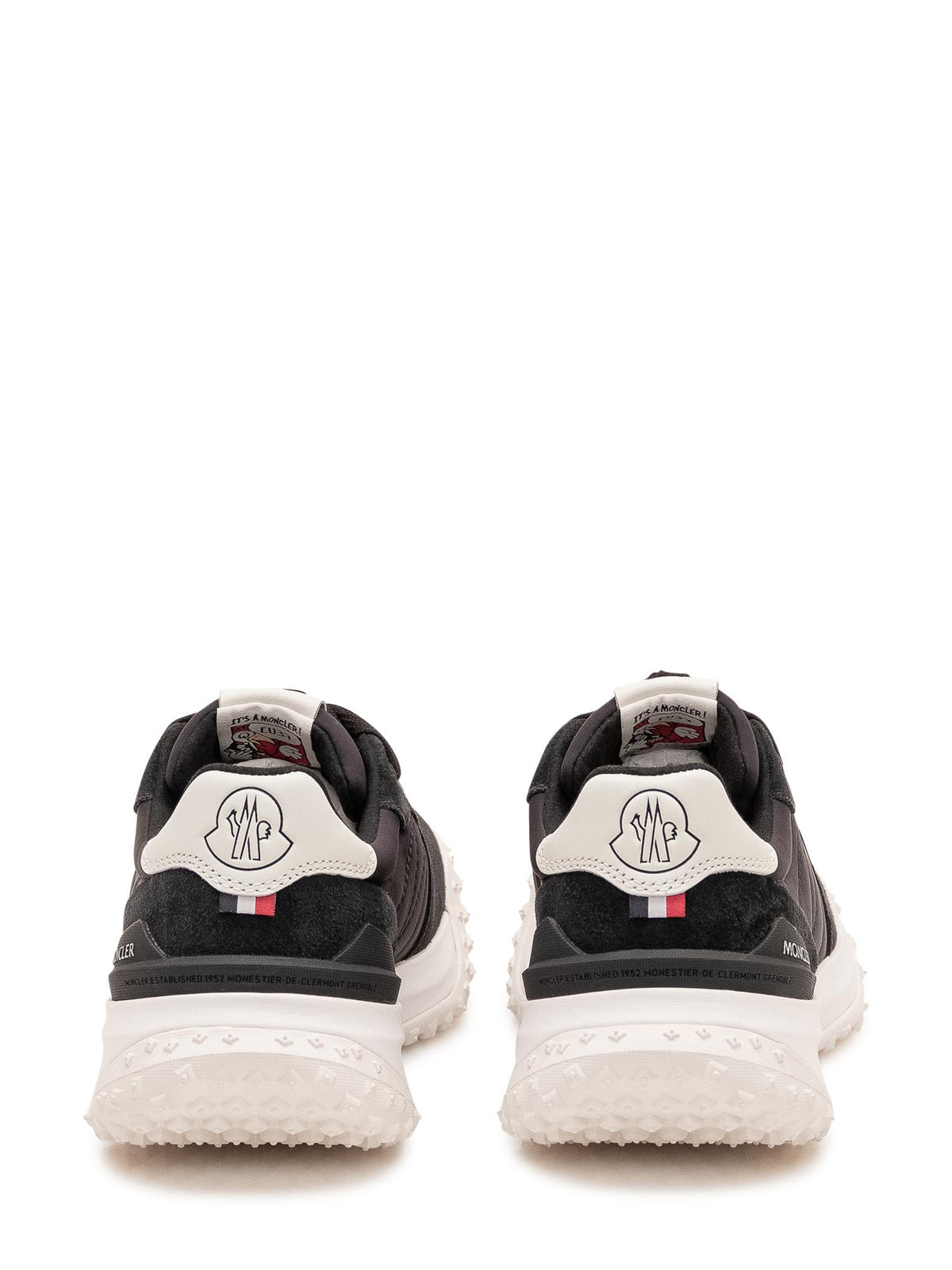 Moncler Black Leather Low-Top Sneakers