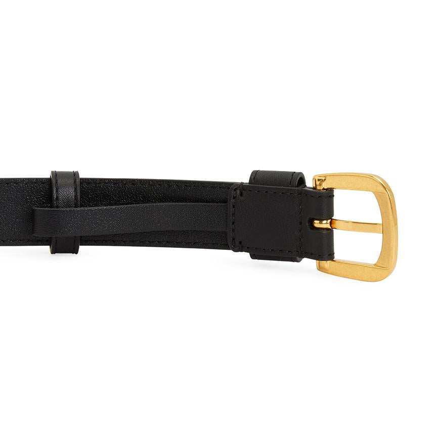 VALENTINO VLogo Signature Leather Belt Black Men’s 8Y2T0SM1 PPU