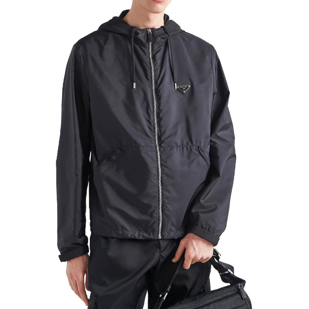 PRADA Re-Nylon Hooded Jacket Black SGC220 S2311WQ9 F0002
