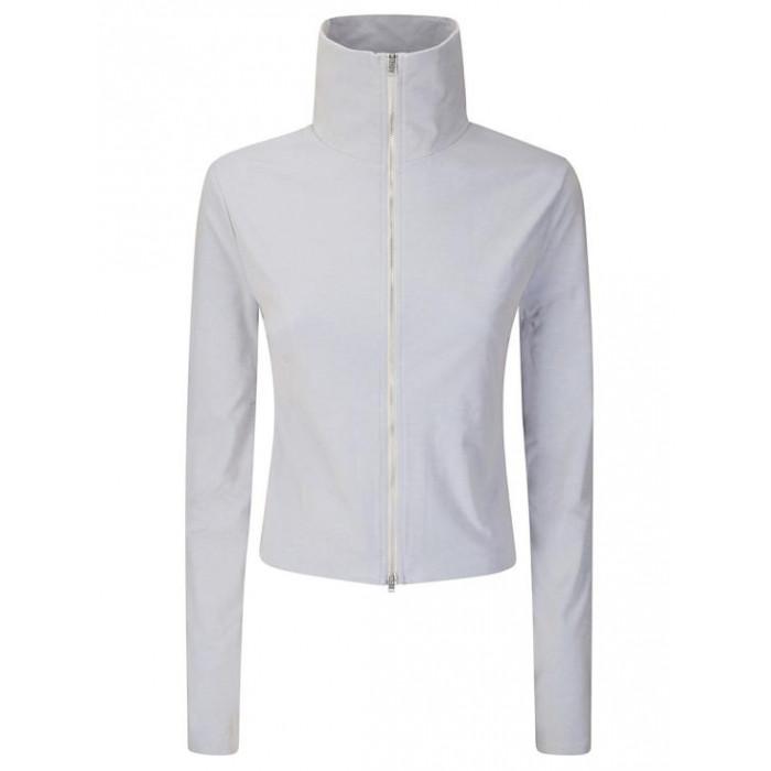 OUR LEGACY Slim Zip Long Sleeve Hoodie Solaro Blue Micro Rib W2256 SSB