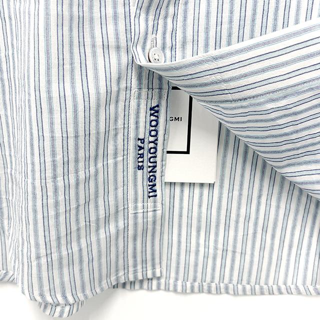WOOYOUNGMI Striped Long-Sleeve Shirt with Back Logo W261SH07 827L