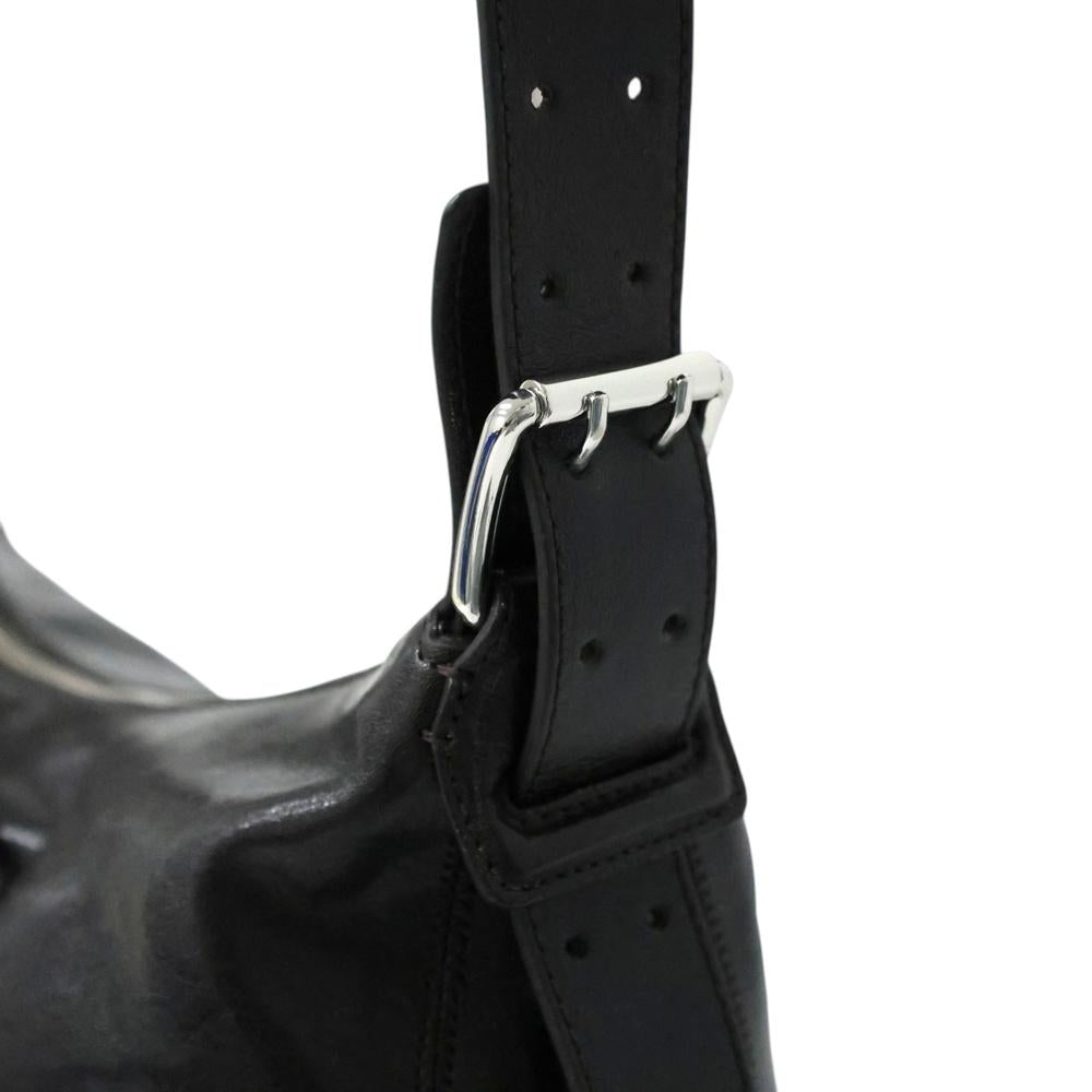 Lemaire Small Belted Hobo Bag Women’s Shoulder Bag Black Leather