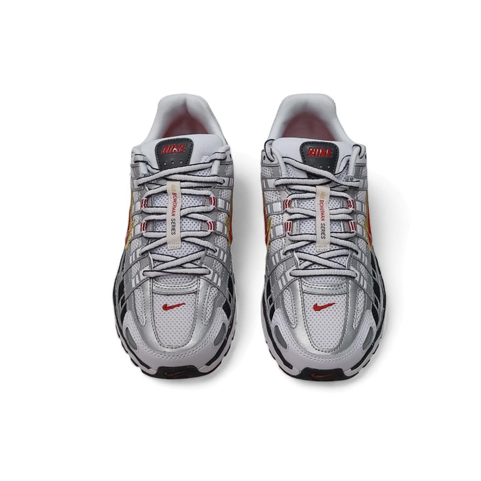Nike P6000 Metallic Silver Red Women’s Low-Top Sneakers