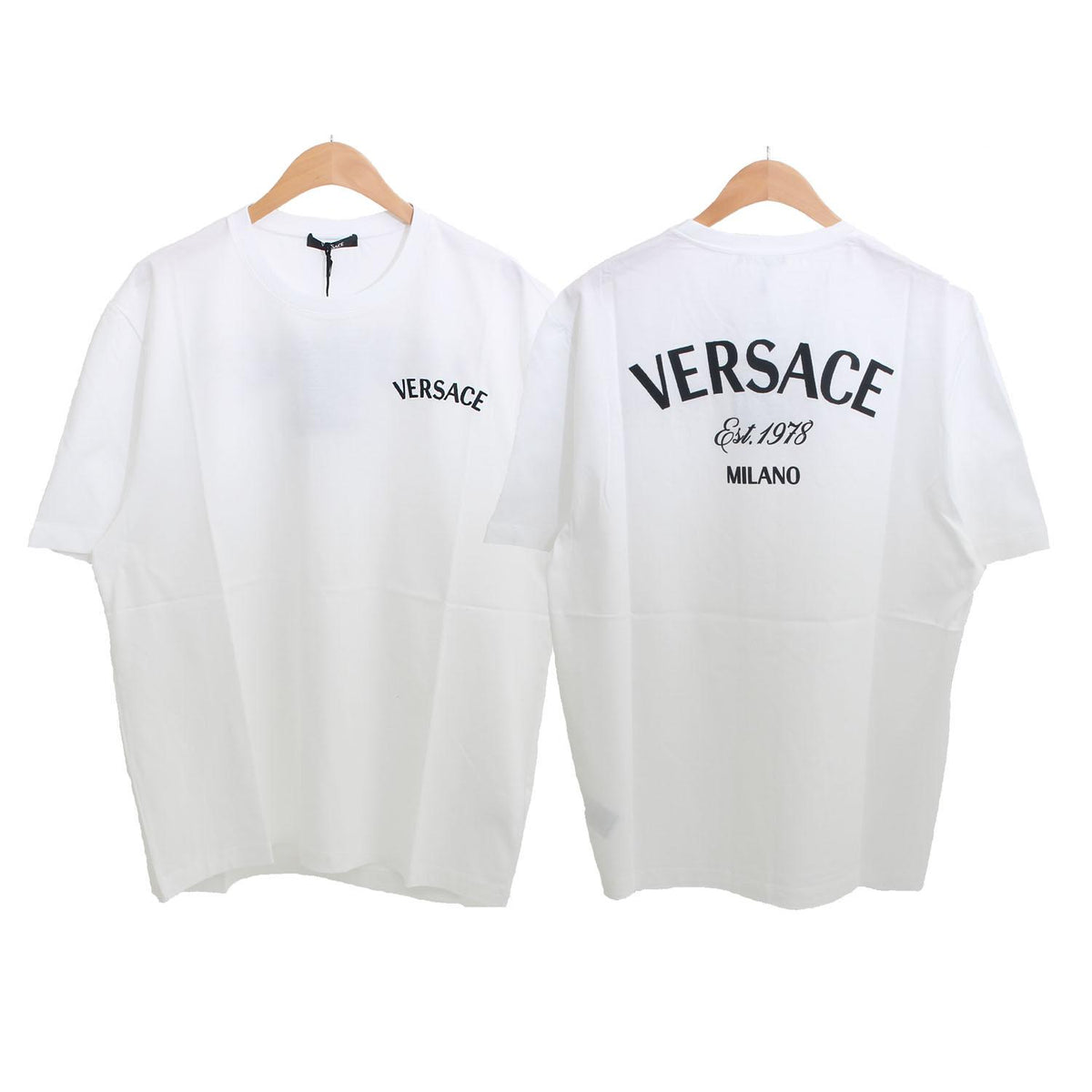 Versace Embroidered Logo T-Shirt White Men’s Cotton