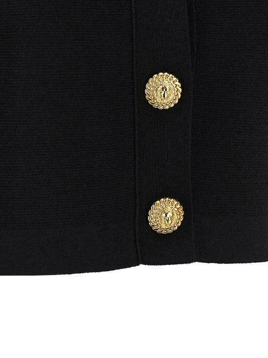 Balmain Black Knit Cardigan Women’s GF1KL000KJ430PA