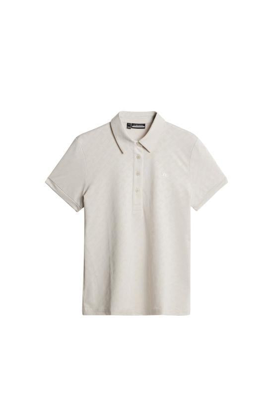 J LINDEBERG Women’s Short Sleeve Polo Shirt GWJT11817U029 MOONBEAM DOM
