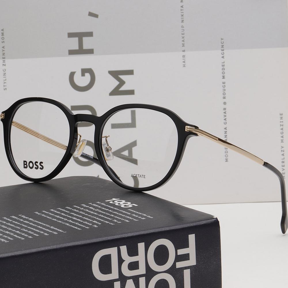 HUGO BOSS Black Round Unisex Eyeglass Frames BOSS1615F 2M2