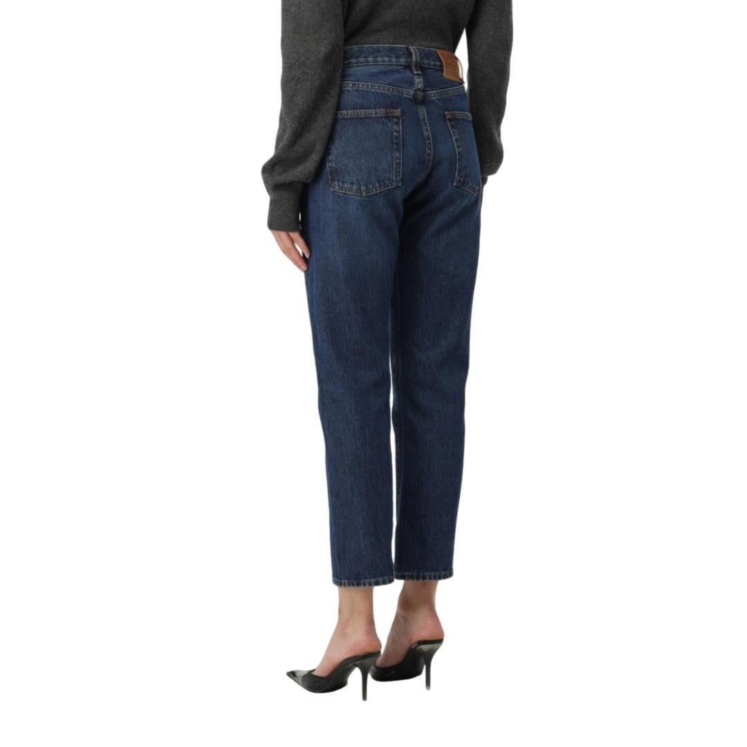 Toteme Twisted Seam Organic Cotton Mid-Rise Jeans Dark Blue Women’s 223232741