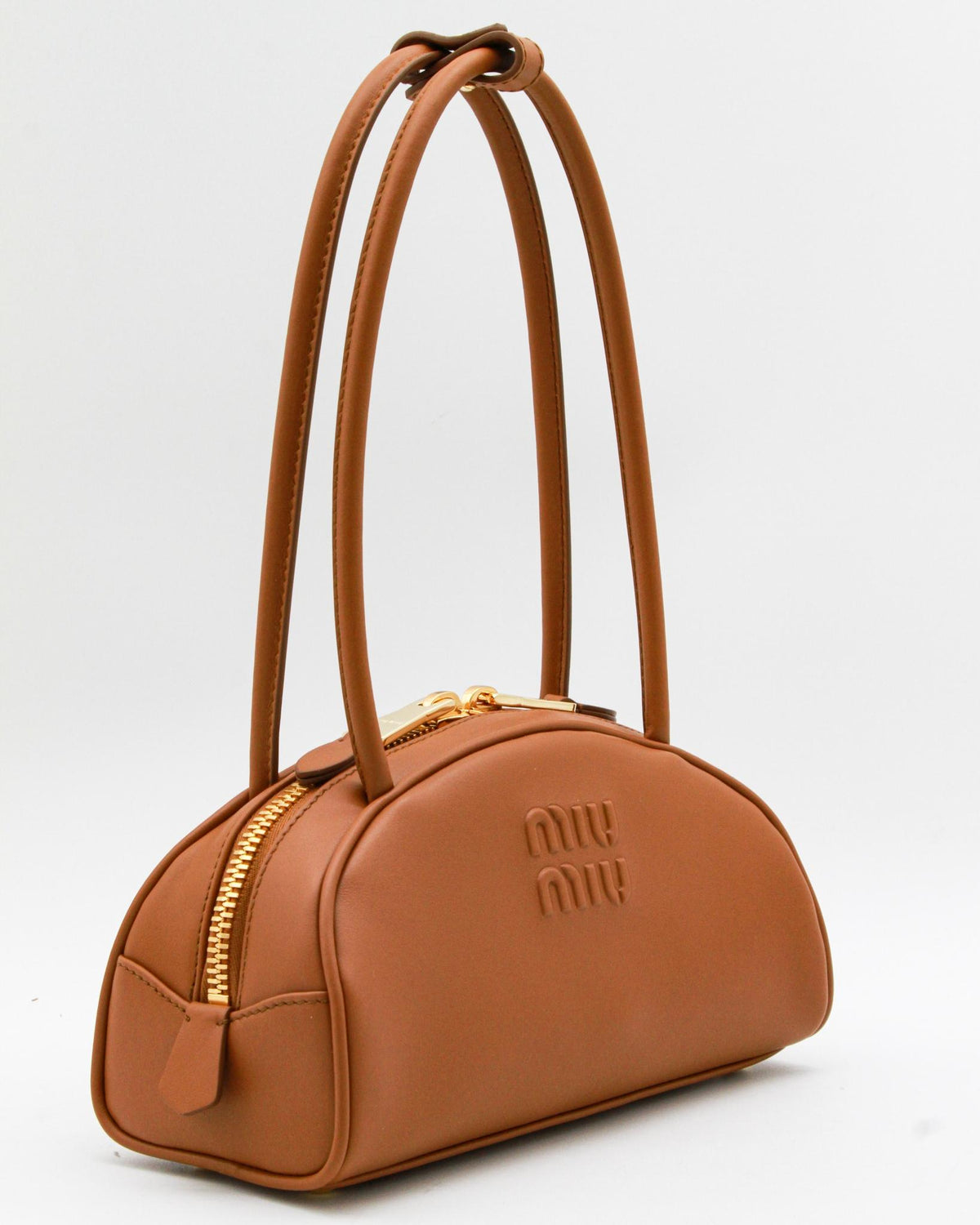 Miu Miu Leather Shoulder Bag Cream