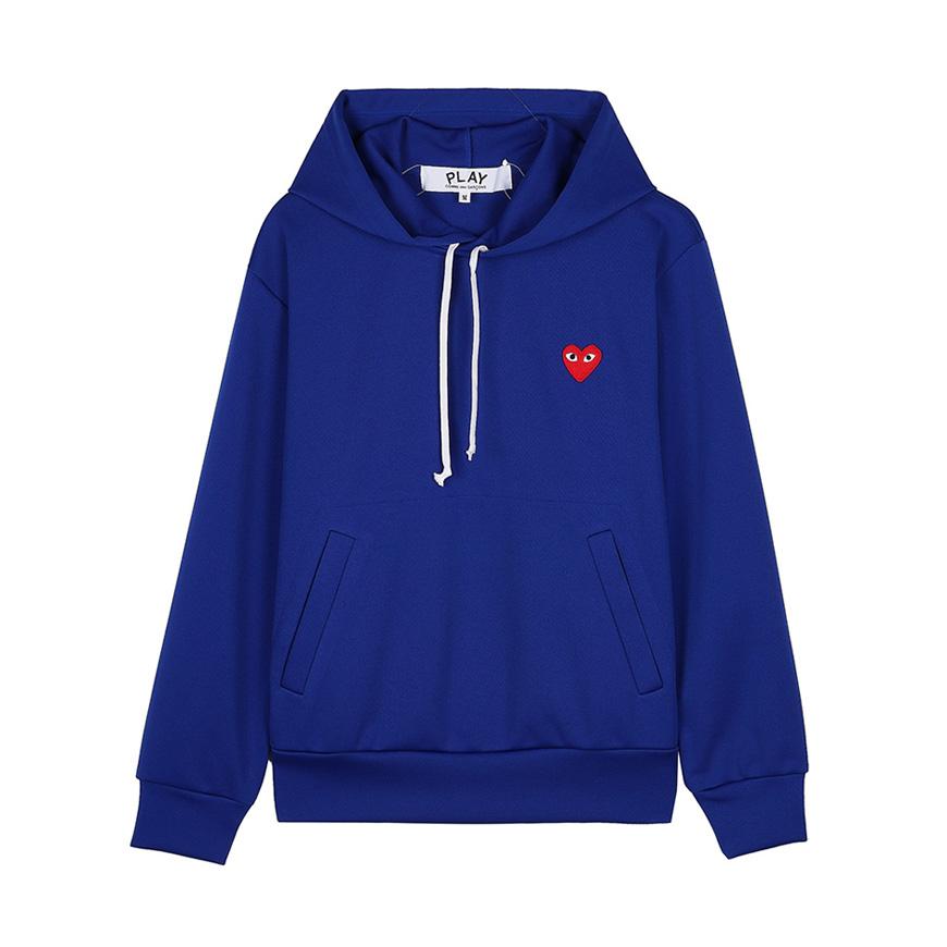Comme des Garcons Unisex Red Heart Patch Hoodie AX T174 051 NAVY