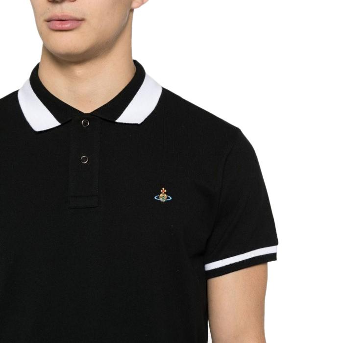 Vivienne Westwood Black Short Sleeve Polo Shirt