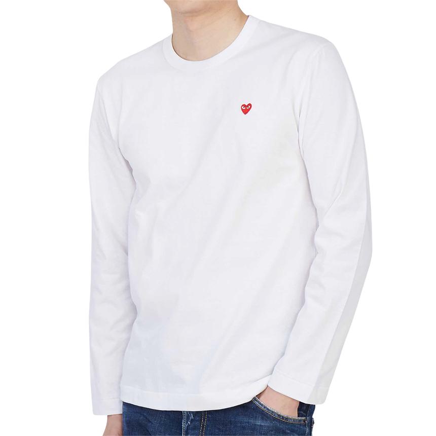 Comme des Garcons Mini Red Heart Logo Men’s Long Sleeve T-Shirt AX T308 051 2
