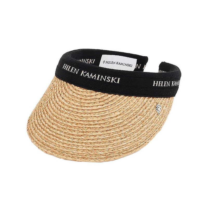 HELEN KAMINSKI Natural Visor Cap Women Bianca 8 Black Logo