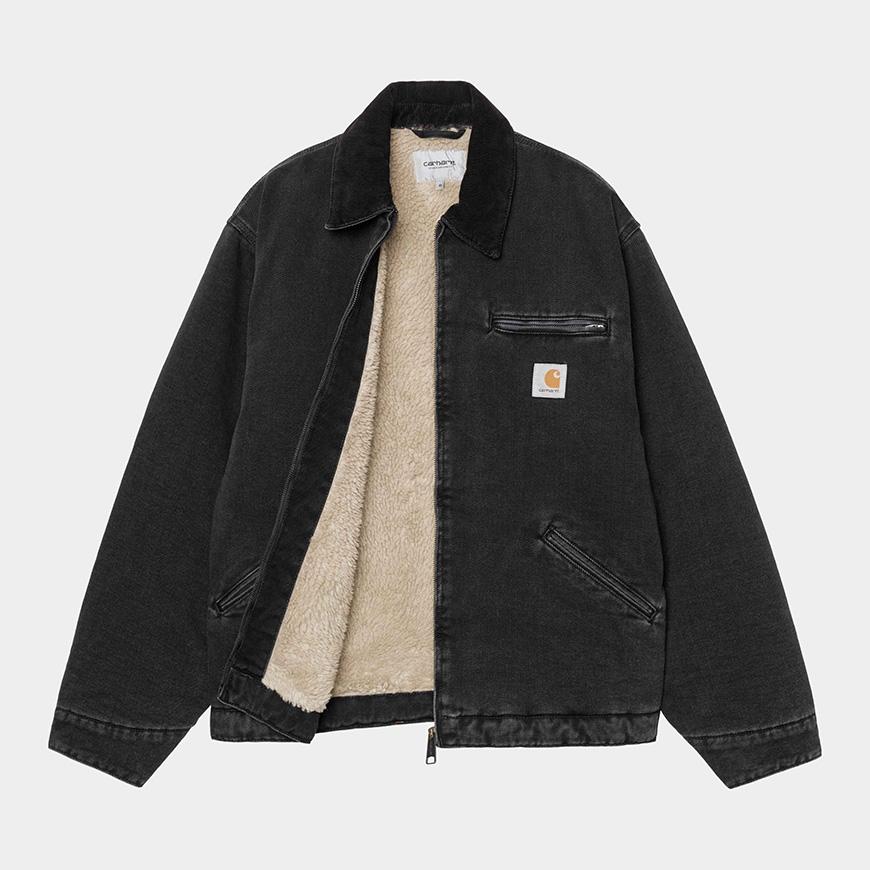 CARHARTT WIP Men’s OG Detroit Jacket Black Canvas Workwear