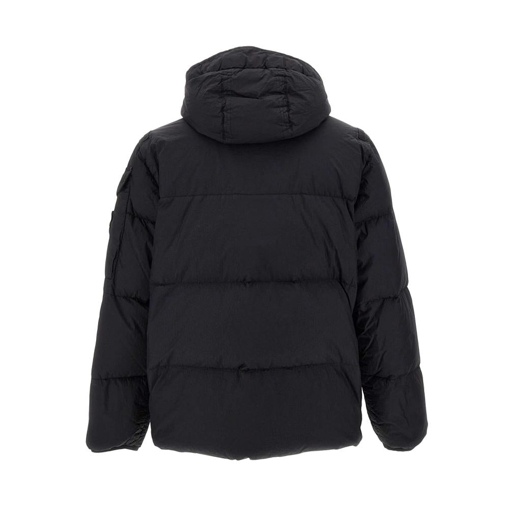 STONE ISLAND Crinkle Reps Hooded Down Puffer Jacket Black 771540223 V0029