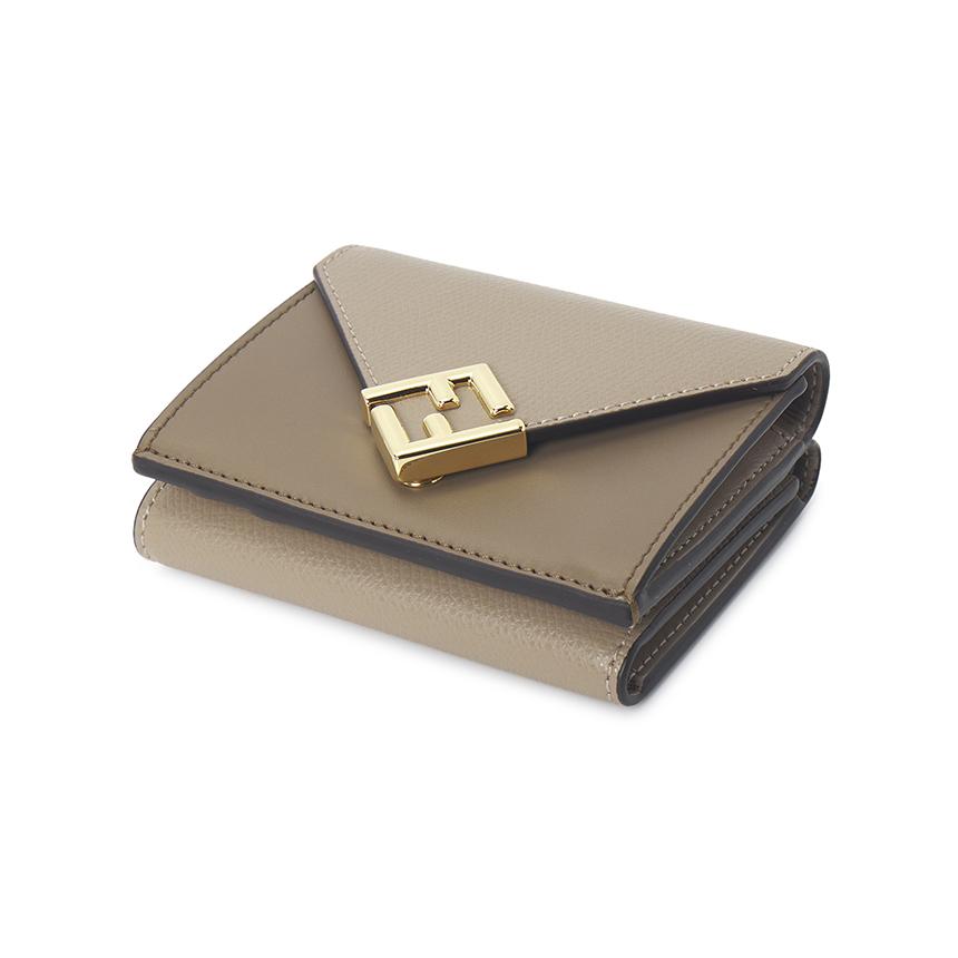 FENDI FF Monogram Leather Bifold Wallet for Women 8M0480 ALV4 F1N1G