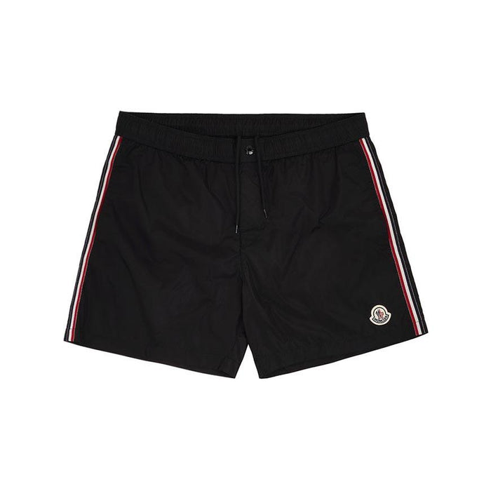 Moncler Logo Patch Swim Shorts Black Men’s Swimwear