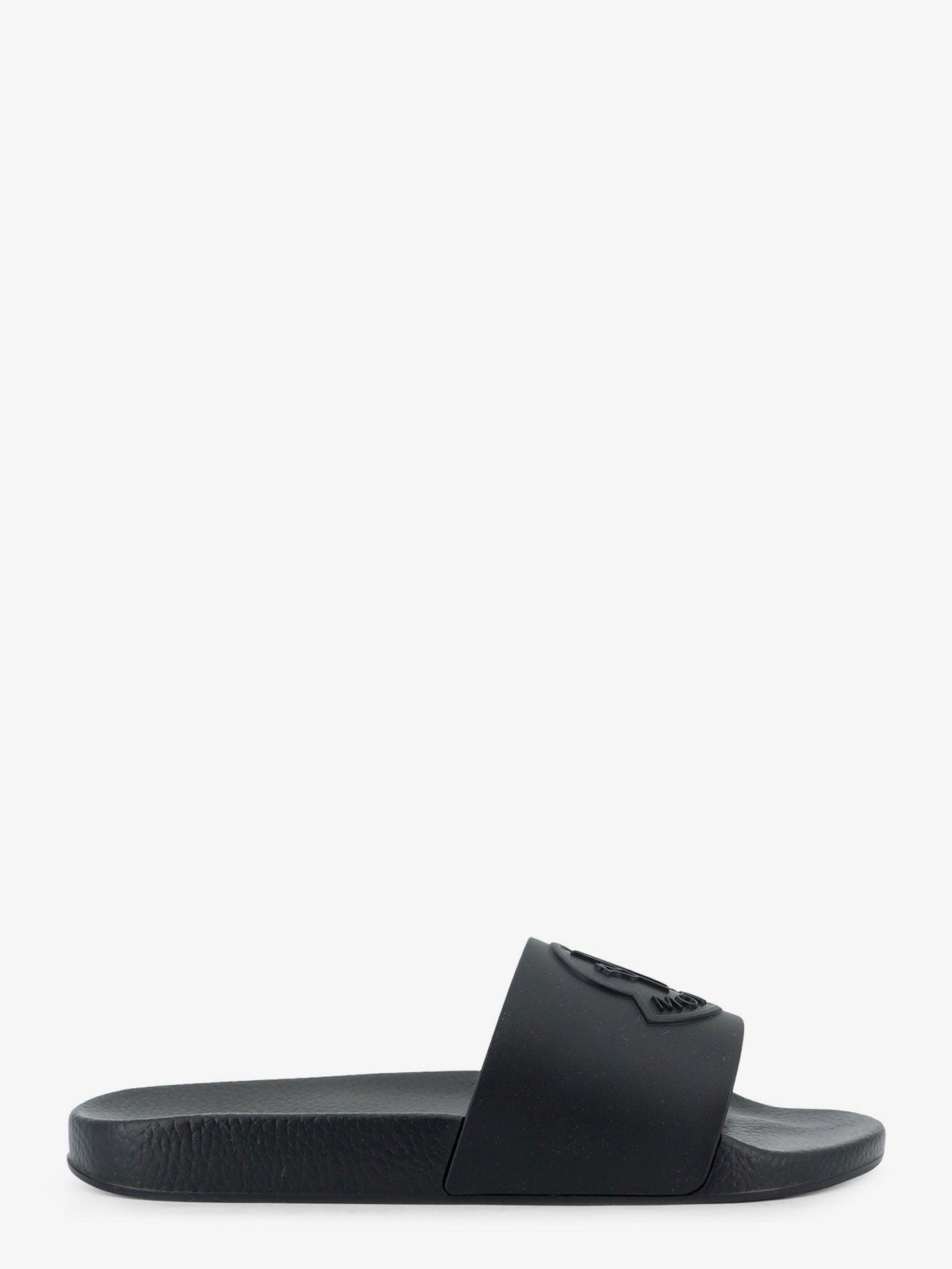 Moncler Black Logo Slide Sandals for Men
