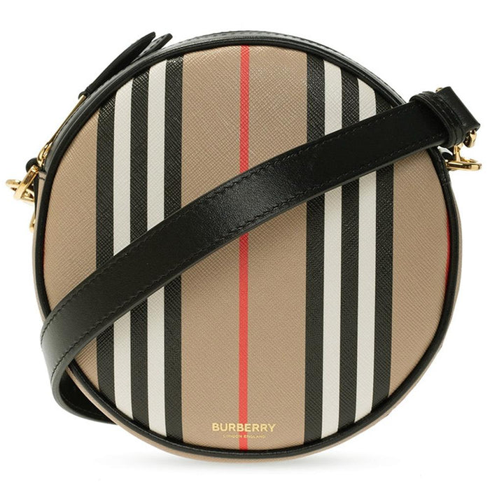 BURBERRY Lewis Stripe Round Crossbody Bag